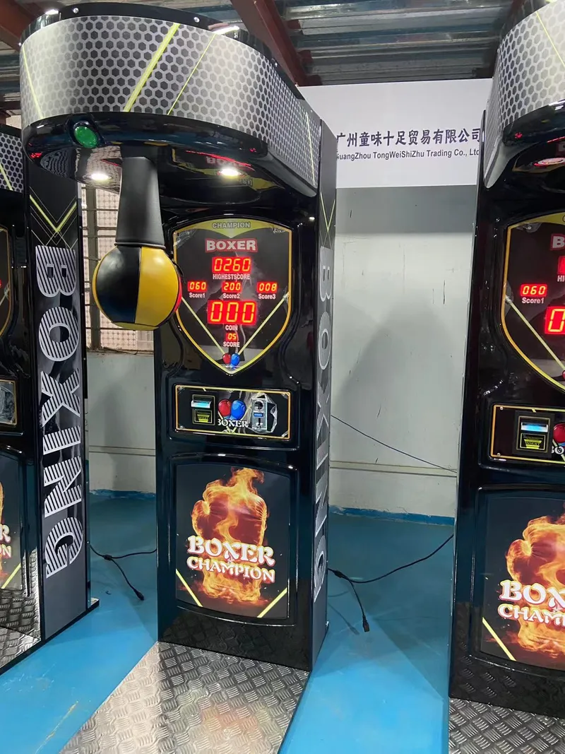 Side perspective of heavy-duty 120kg steel frame commercial electronic boxing machine