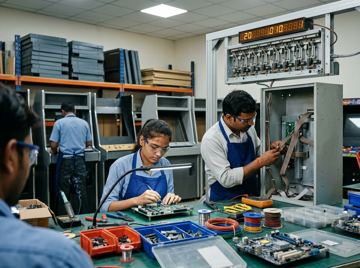 Projapoti Gaming BD engineering workshop and electronic assembly facility in Dhaka